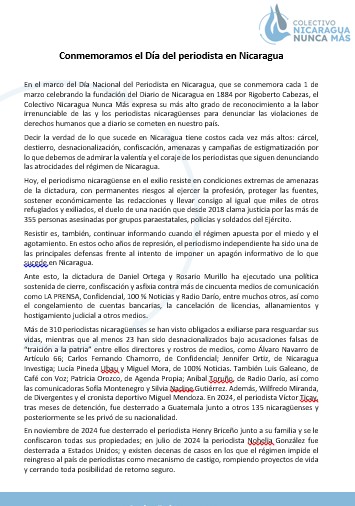 Periodistas exiliados rompen apagón informativo en Nicaragua